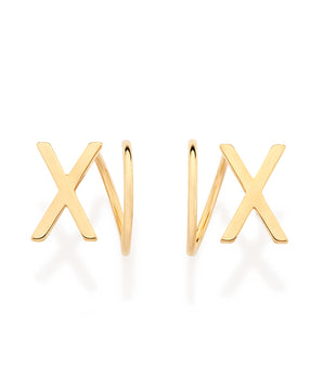 GOLD X EARRINGS