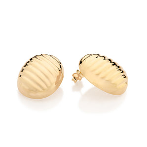 GOLD IMPERIAL OVAL MAXI EARRINGS