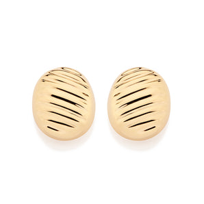 GOLD IMPERIAL OVAL MAXI EARRINGS