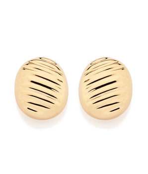 GOLD IMPERIAL OVAL MAXI EARRINGS