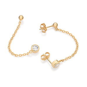 GOLD CHAINS OF LIGHT PENDULUM EARRINGS