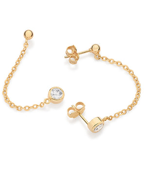 GOLD CHAINS OF LIGHT PENDULUM EARRINGS