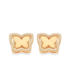 GOLD BUTTERFLY CHRONICLES STUD EARRINGS
