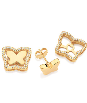 GOLD BUTTERFLY CHRONICLES STUD EARRINGS
