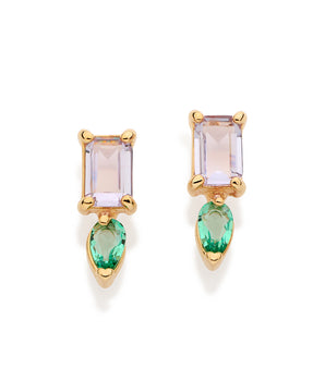 GOLD GEOMETRY OF TIME STUD EARRINGS