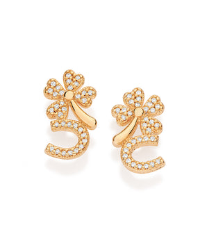 GOLD FORTUNE STUD EARRINGS