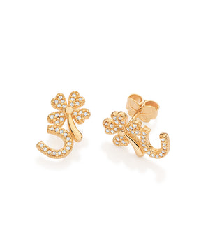 GOLD FORTUNE STUD EARRINGS