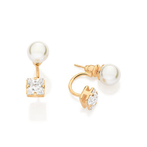 GOLD ORIGIN PEARL STUD EARRINGS