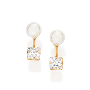 GOLD ORIGIN PEARL STUD EARRINGS
