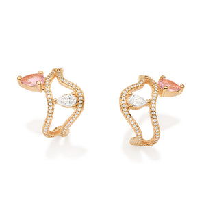 GOLD PINKALICIOUS HOOP EARRINGS