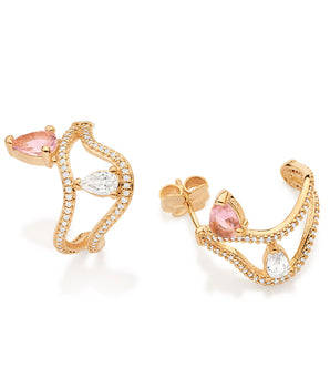 GOLD PINKALICIOUS HOOP EARRINGS