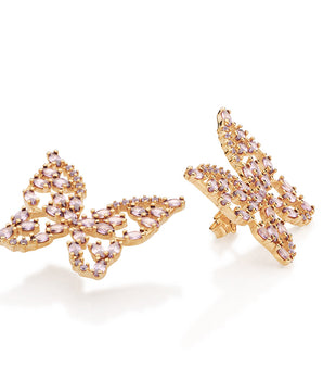 GOLD THE HISTORY OF PURPLE BUTTERFLY MAXI EARRINGS