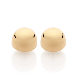 GOLD CLASSIC DOME STUD EARRINGS