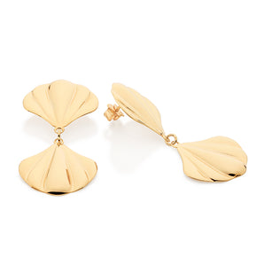 GOLD SIRENA SEASHELL EARRINGS