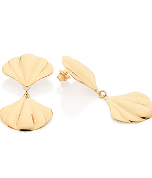 GOLD SIRENA SEASHELL EARRINGS