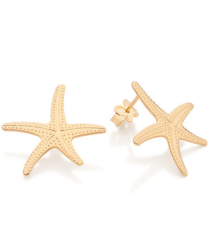 GOLD STARFISH STUD EARRINGS