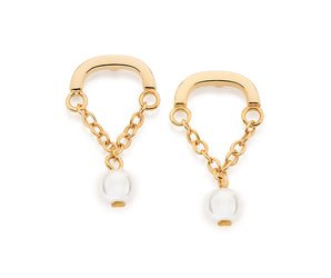 GOLD PORTOFINO PEARL EARRINGS