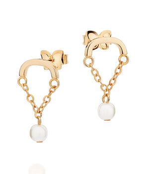 GOLD PORTOFINO PEARL EARRINGS