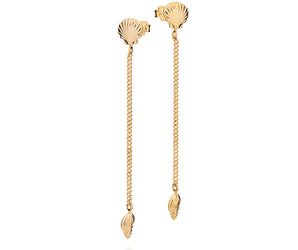 GOLD COSTA SEASHELL CHAIN EARRINGS
