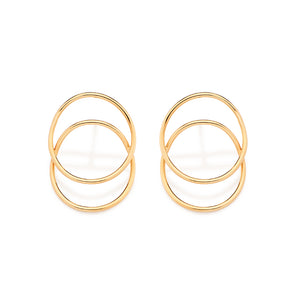 GOLD CIRCLE OF TIME MAXI EARRINGS