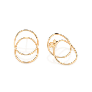 GOLD CIRCLE OF TIME MAXI EARRINGS