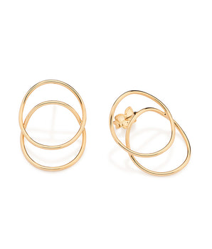 GOLD CIRCLE OF TIME MAXI EARRINGS