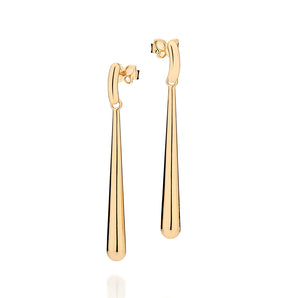 GOLD PLATED DROPLET PENDULUM EARRINGS