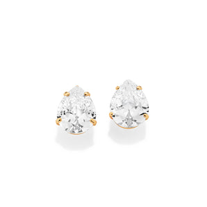 GOLD GRACEFUL LOVE STUD EARRINGS