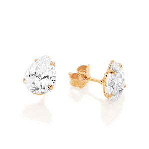 GOLD GRACEFUL LOVE STUD EARRINGS