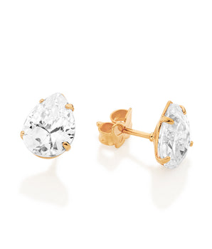 GOLD GRACEFUL LOVE STUD EARRINGS