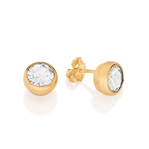 GOLD FOREVER BRILLIANT STUD EARRINGS