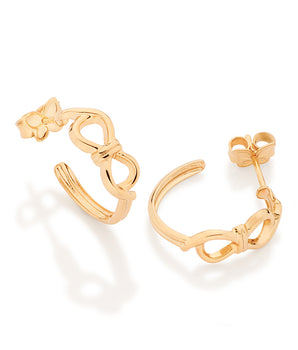 GOLD TENDER LOVE PEARL DROP EARRINGS