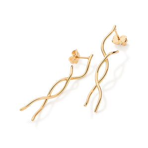 GOLD INFINITE EMBRACE INTERTWINED EARRINGS