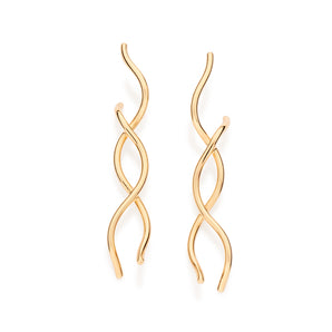 GOLD INFINITE EMBRACE INTERTWINED EARRINGS