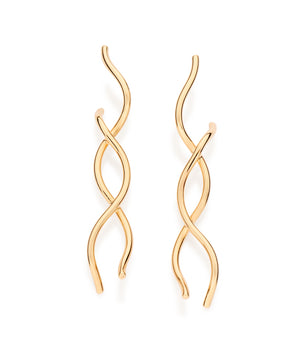 GOLD INFINITE EMBRACE INTERTWINED EARRINGS