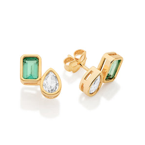 GOLD LOVE IN BLOOM STUD EARRINGS