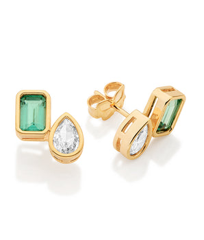 GOLD LOVE IN BLOOM STUD EARRINGS
