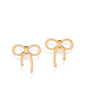 GOLD BOW STUD EARRINGS