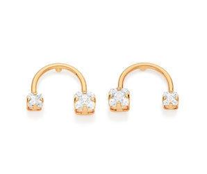 GOLD VERSE CURVED WIRE EARRINGS
