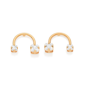 GOLD VERSE CURVED WIRE EARRINGS