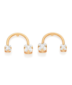 GOLD VERSE CURVED WIRE EARRINGS