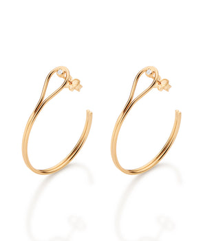 GOLD TWO SOULS HOOP EARRINGS
