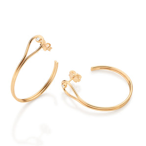 GOLD TWO SOULS HOOP EARRINGS