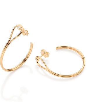 GOLD TWO SOULS HOOP EARRINGS