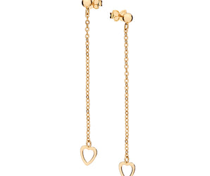 GOLD LOVE LETTER CHAIN EARRINGS