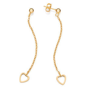 GOLD LOVE LETTER CHAIN EARRINGS