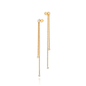 GOLD FALLING FOR YOU CHAIN EARRINGS