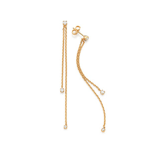 GOLD FALLING FOR YOU CHAIN EARRINGS