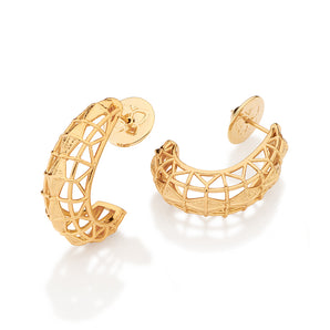 GOLD CELEBRATION BALLOON HOOP EARRINGS