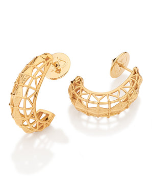 GOLD CELEBRATION BALLOON HOOP EARRINGS